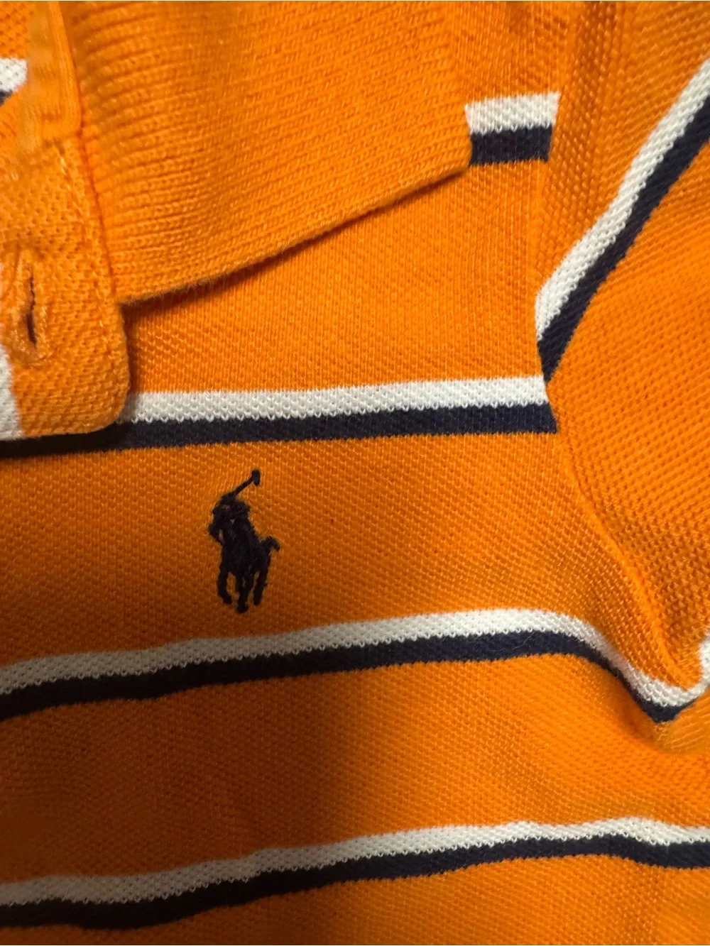 Polo Orange Striped Cotton Polo Shirt for Kids size 2T